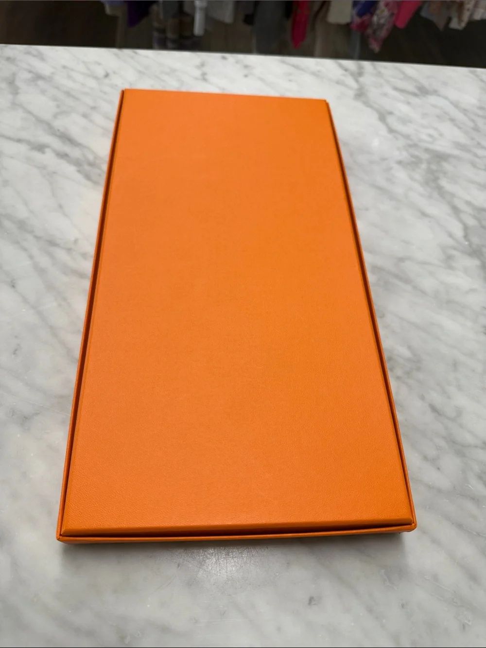 Hermes Flat Storage Box Scarf Box Decorative Box with Ribbon